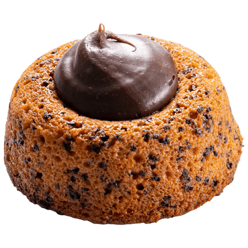 Tigré: Biscuit moelleux aux pépites de chocolat, fourré au chocolat fondu.